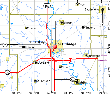 Fort Dodge, IA map