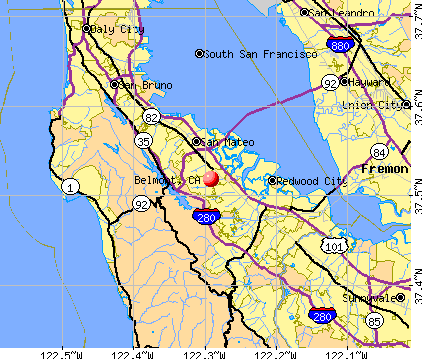 Belmont, CA map