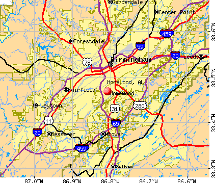 Homewood, AL map