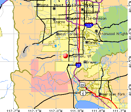 Riverton, UT map