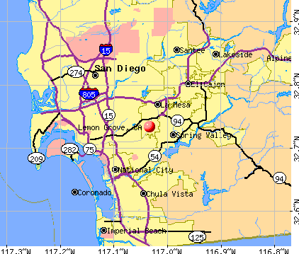 Lemon Grove, CA map