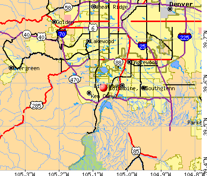 Columbine, CO map