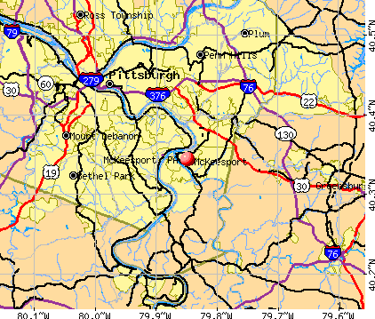 McKeesport, PA map