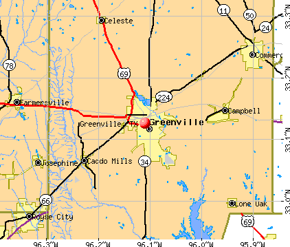 Greenville, TX map