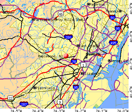 Maplewood, NJ map