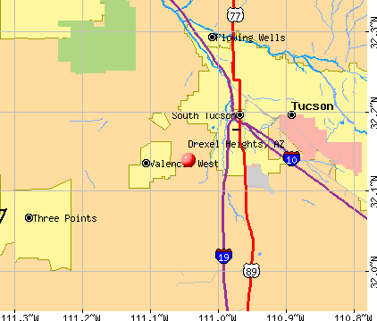 Drexel Heights, AZ map