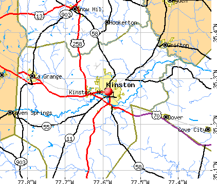 Kinston, NC map