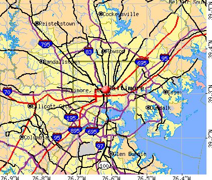 Baltimore, MD map