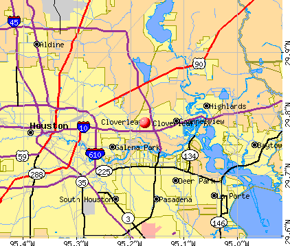 Cloverleaf, TX map