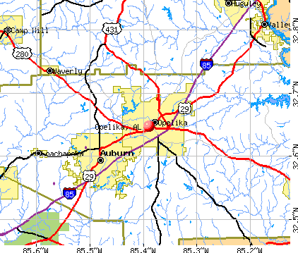 Opelika, AL map