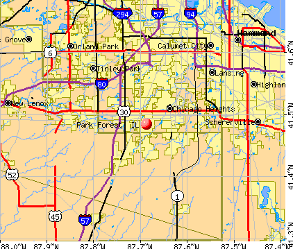 Park Forest, IL map