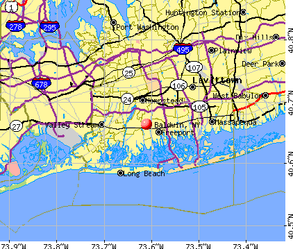 Baldwin, NY map