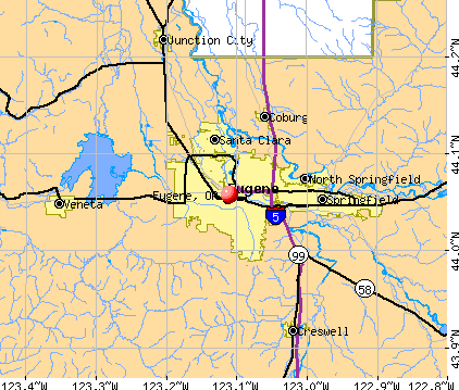 Eugene, OR map