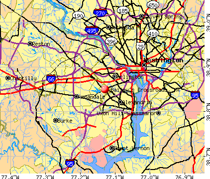 Bailey's Crossroads, VA map
