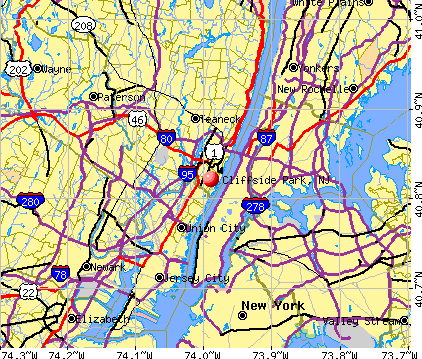 Cliffside Park, NJ map