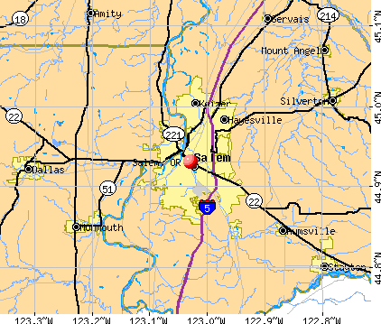 Salem, Oregon (OR 97302, 97306) profile: population, maps, real estate