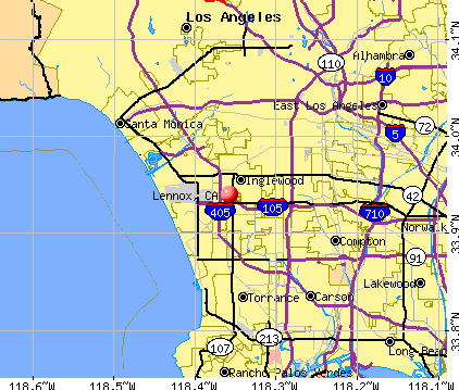 Lennox, CA map