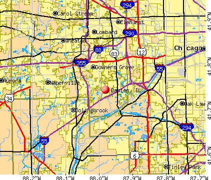 Darien, IL map