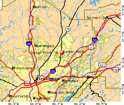 Center Point, AL map