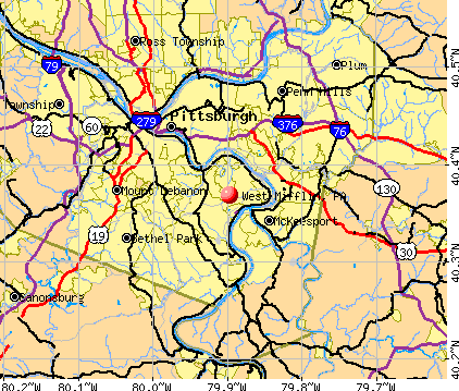 West Mifflin, PA map