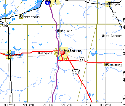 Owatonna, MN map