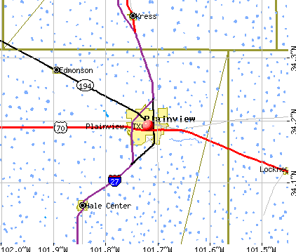 Plainview, TX map