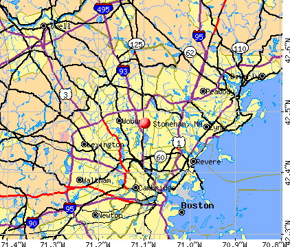 Stoneham, MA map