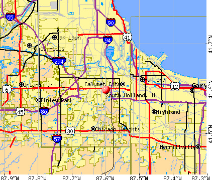 South Holland, IL map