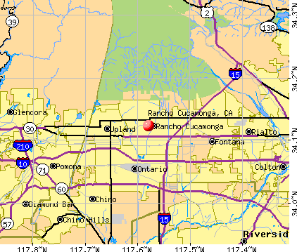 Rancho Cucamonga, CA map