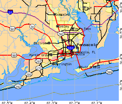 West Pensacola, FL map