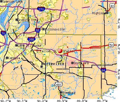 O'Fallon, IL map