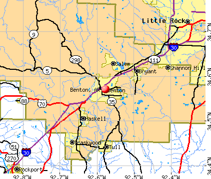 Benton, AR map