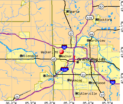 Walker, MI map