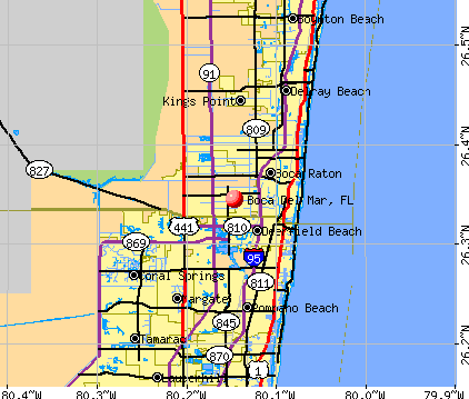 Boca Del Mar, FL map