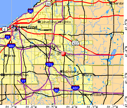 Solon, OH map