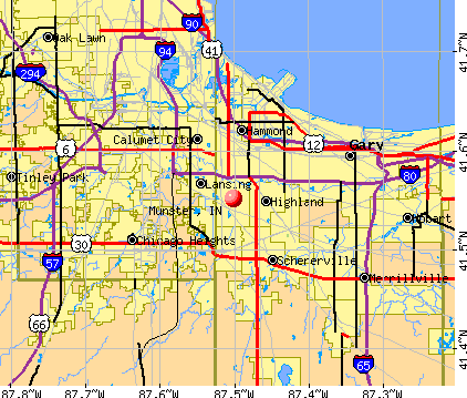 Munster, IN map