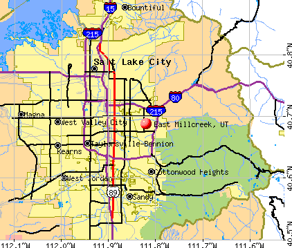 East Millcreek, UT map