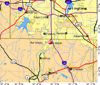 Burleson, TX map