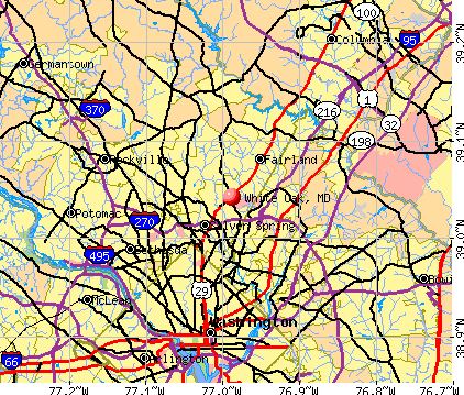 White Oak, MD map