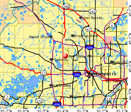 New Hope, MN map