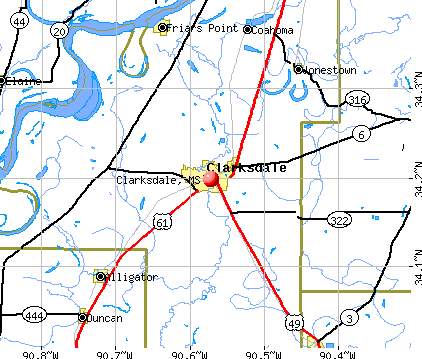 Clarksdale, MS map