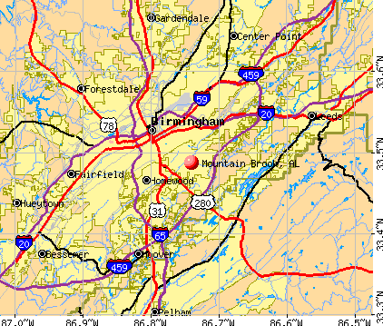 Mountain Brook, AL map