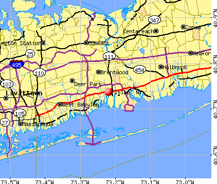 Islip, NY map
