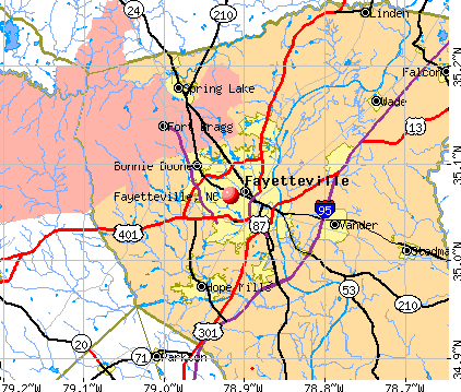 Fayetteville, NC map