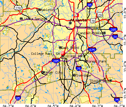 College Park, GA map