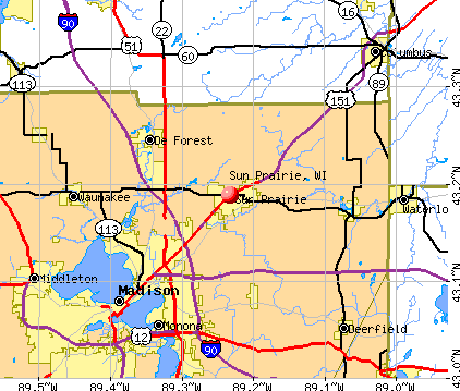 Sun Prairie, WI map