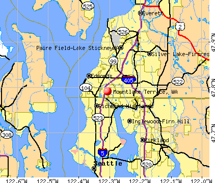 Mountlake Terrace, WA map