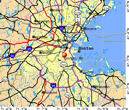 Boston, MA map
