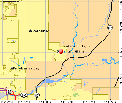 Fountain Hills, AZ map