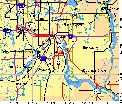 St. Paul Minnesota Street Map 2758000